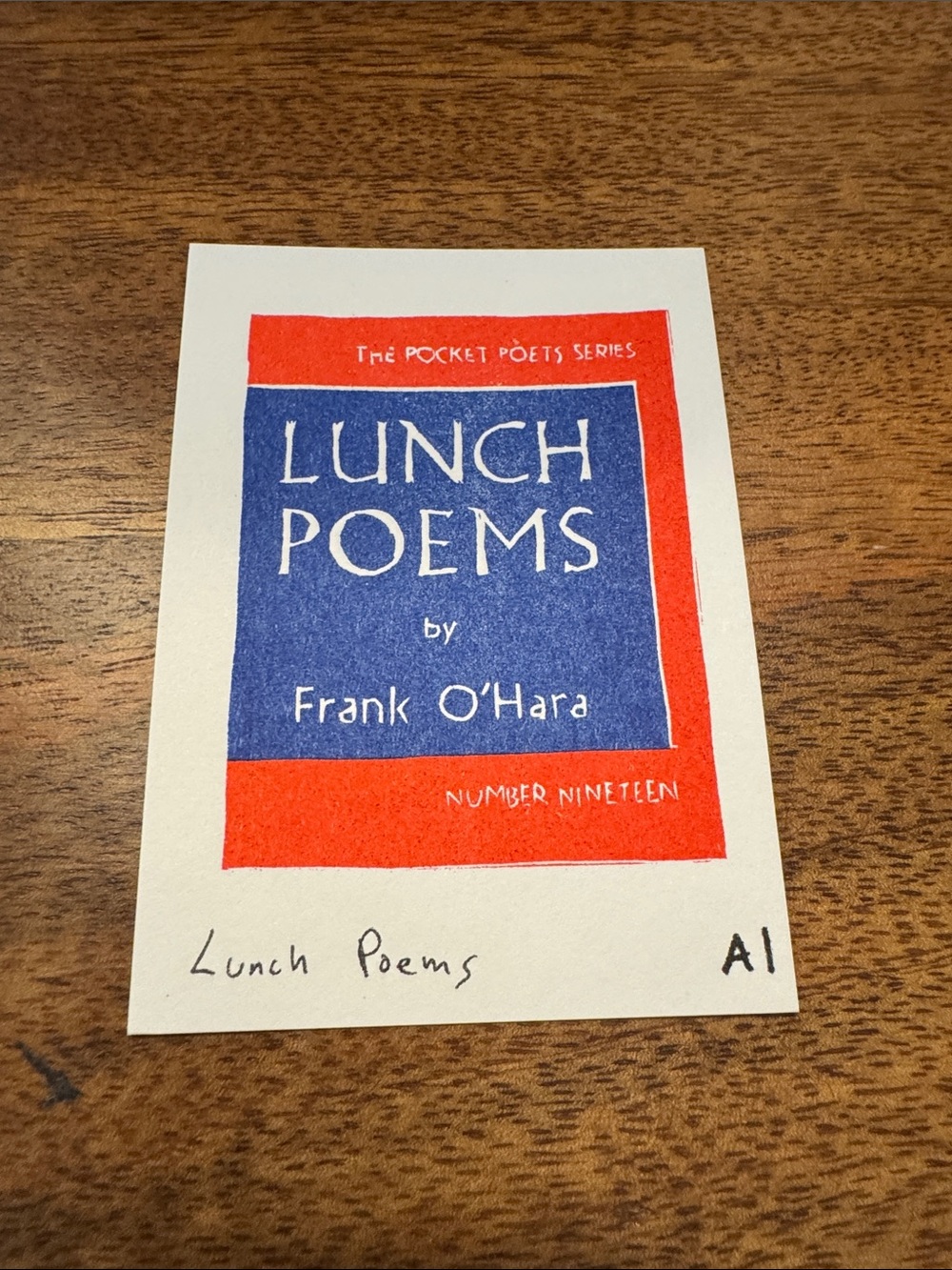 Inciardi - Lunch Poems - Mini Print